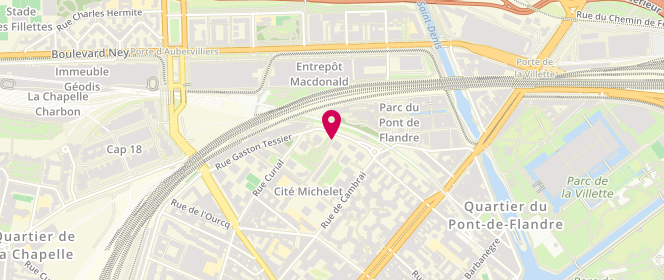 Plan de Espace 19 Cambrai - Alsh Associatif, 28 Rue Bernard Tetu, 75019 Paris