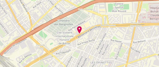 Plan de Bessiere - Alsh Municipal - Maternel / Elementaire, 90 / 92 Boulevard Bessières, 75017 Paris