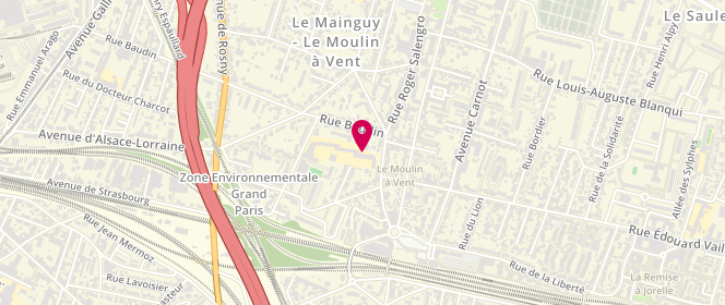 Plan de Maternelle Roger Salengro, 106 Rue Roger Salengro, 93140 Bondy