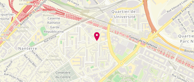 Plan de Espace Jeunesse Universite, 10 Boulevard Jules Mansard, 92000 Nanterre