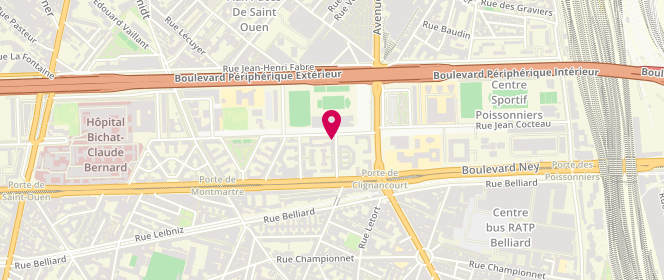 Plan de Ferdinand Labori - Alsh Municipal - Elementaire, 19 Rue Ferdinand Labori, 75018 Paris