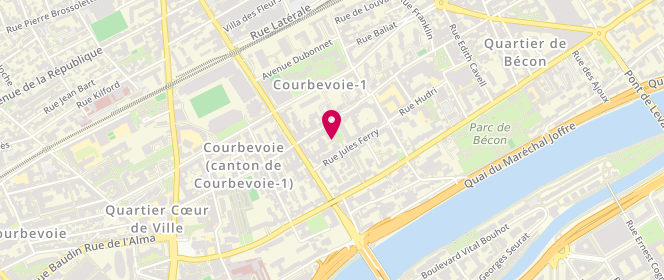 Plan de Les Ajoncs, 5 Place Louis de Funès, 92400 Courbevoie