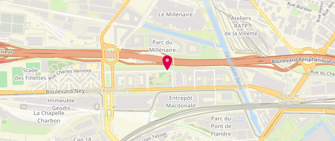 Plan de Emile Bollaert - Alsh Municipal - Maternel / Elementaire, 53 Rue Emile Bollaert, 75019 Paris