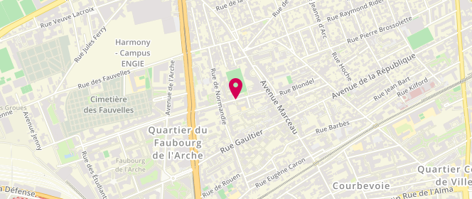Plan de Francoise Dolto, 26 Rue Emile Deschanel, 92400 Courbevoie