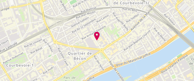 Plan de Watteau, 6 Rue Adolphe Lalyre, 92400 Courbevoie