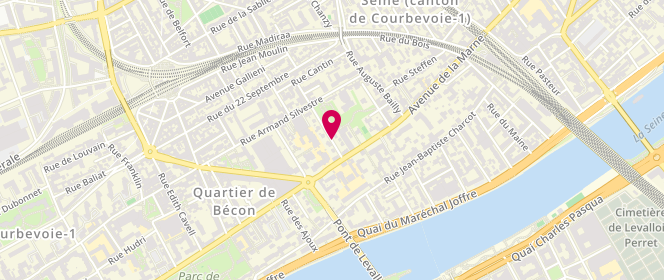 Plan de Jean Mermoz, 8 Avenue Léon Bourgain, 92400 Courbevoie