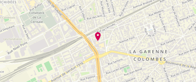 Plan de Ernest Renan (Maternel), 16 Rue Fernand Drouilly, 92250 La Garenne-Colombes