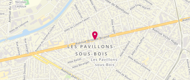 Plan de Accueil de loisirs salle jean moulin, 138 Avenue Aristide Briand, 93320 Les Pavillons-sous-Bois