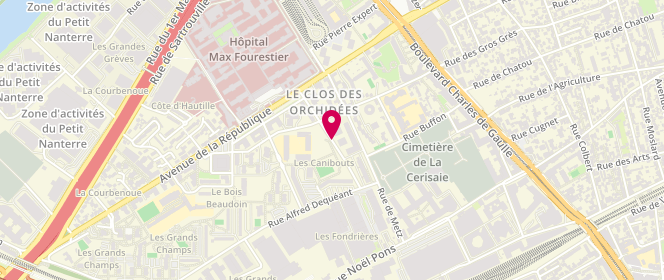 Plan de Les Canibouts, 19 Place de Strasbourg, 92000 Nanterre