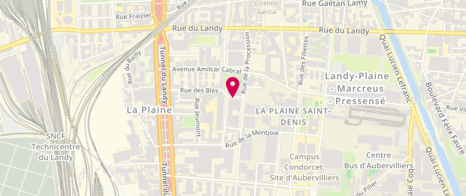 Plan de Accueil de loisirs primaire et adolescent Antenne jeunesse Plaine, 10/12 Rue des Blés, 93200 Saint-Denis