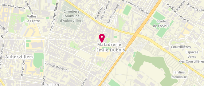 Plan de Accueil de loisirs primaire et adolescent Joliot Curie, 26 Rue de la Maladrerie, 93300 Aubervilliers