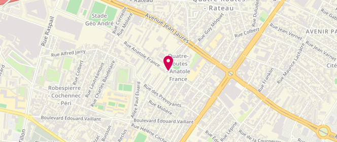 Plan de Accueil de loisirs maternel et primaire Anatole France, Rue Anatole France, 93120 La Courneuve