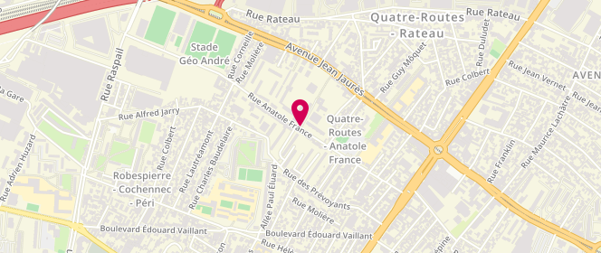 Plan de Accueil de loisirs maternel et primaire Youri Gagarine, 56 Rue Anatole France, 93120 La Courneuve