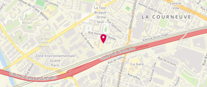 Plan de Centre Joliot Curie, 4 Rue Claude Debussy, 93120 La Courneuve