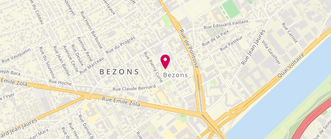 Plan de Centre de loisirs la Flûte enchantée, 7 Rue Maurice Berteaux, 95870 Bezons