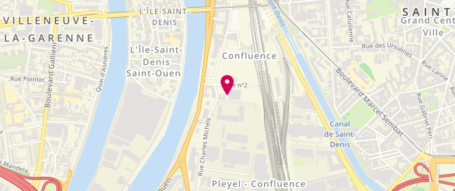 Plan de Accueil de loisirs Confluence, 55 Rue Charles Michel, 93200 Saint-Denis