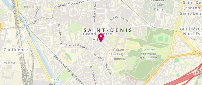Plan de Accueil de loisirs primaire et adolescent Jean Vilar, 5/7 Rue des Boucheries, 93200 Saint-Denis