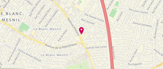Plan de ALSH-Louis Pasteur, 76 Avenue Louis Pasteur, 93150 Le Blanc-Mesnil
