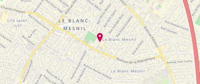 Plan de ALSH-Jules Ferry, 2 Rue Robert Planquette, 93150 Le Blanc-Mesnil