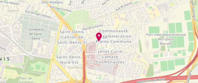 Plan de Mairie Écoles - Centres de Loisirs - centre de loisirs Marville, 1 Passage des Écoles, 93200 Saint-Denis