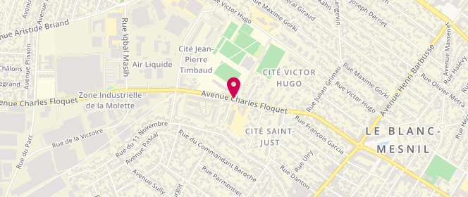 Plan de Accueil de loisirs primaire Joliot-Curie, 81 Avenue Charles Floquet, 93150 Le Blanc-Mesnil