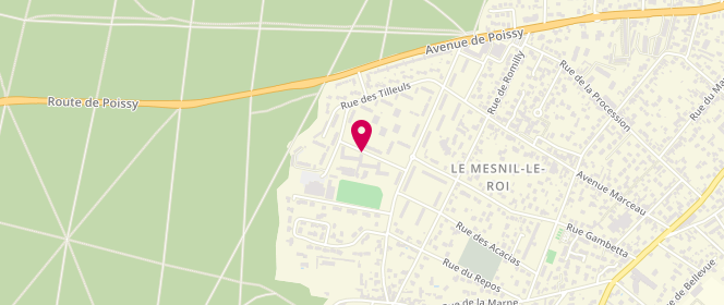 Plan de Centre André Malraux, 4 Rue des Peupliers, 78600 Le Mesnil-le-Roi