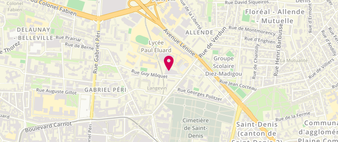 Plan de Accueil de loisirs maternel H.Wallon, 2 Rue Guy Môquet, 93200 Saint-Denis