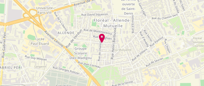 Plan de Accueil de loisirs primaire et adolescent Antenne jeunesse Allende, Rue d'Argenteuil, 93200 Saint-Denis