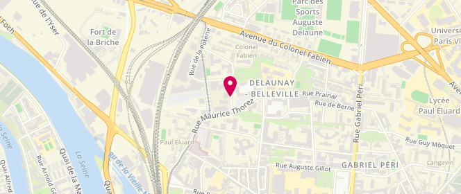 Plan de Accueil de loisirs Delaunay Belleville, 2 Impasse Jacques Duclos, 93200 Saint-Denis