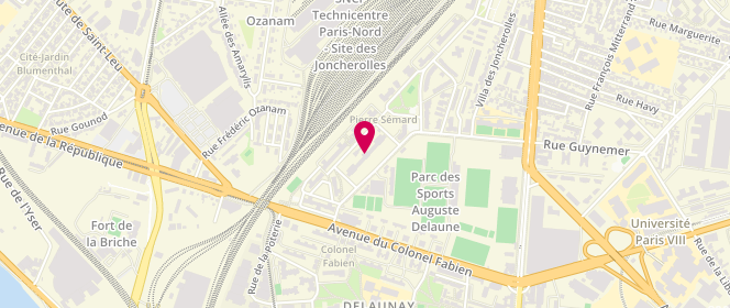 Plan de Accueil de loisirs maternel le Stade, 6 Rue Eugène Hénaff, 93200 Saint-Denis