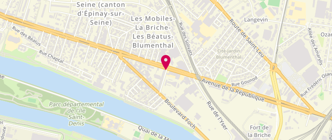 Plan de Accueil de loisirs maternel, primaire et adolescent Pasteur, 7 Rue Pasteur, 93800 Épinay-sur-Seine