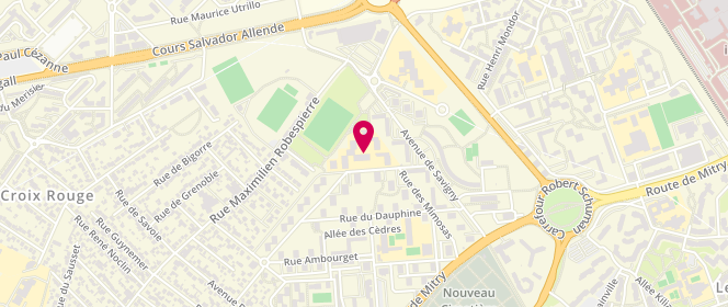 Plan de Alsh-Savigny Maternel et Elementaire, 7-9 Rue des Lilas, 93600 Aulnay-sous-Bois