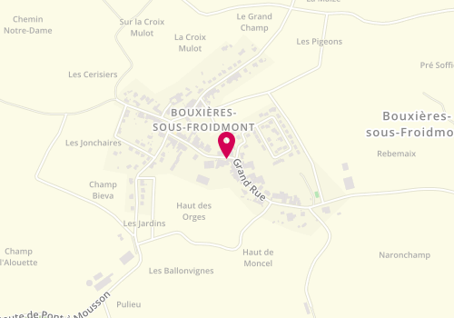 Plan de Accueil de loisirs de Bouxières sous Froidemont, 1 Grand ' Rue, 54700 Bouxières-sous-Froidmont