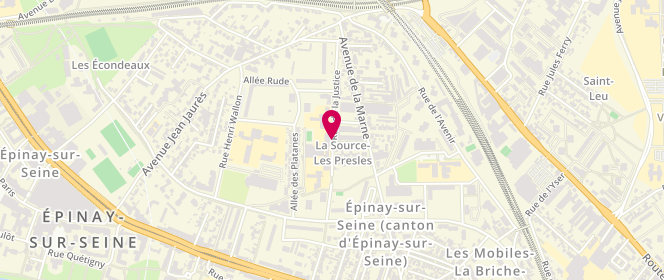 Plan de Accueil de loisirs primaire et adolescent Jean Jaurès, 11 Rue de la Justice, 93800 Épinay-sur-Seine