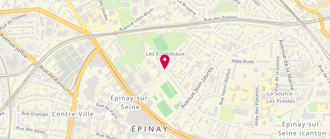 Plan de Espace jeunesse Econdeaux, parc de la Chevrette, 93800 Épinay-sur-Seine