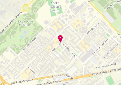 Plan de Centre de loisirs Jules Ferry, 19-21 Rue de Tourville, 93600 Aulnay-sous-Bois