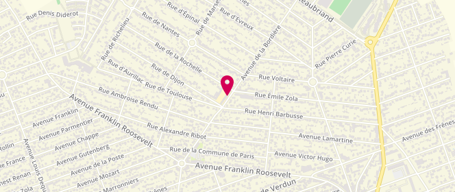 Plan de Accueil de loisirs Henri Barbusse, 1-3 Avenue de la Bordière, 77290 Mitry-Mory
