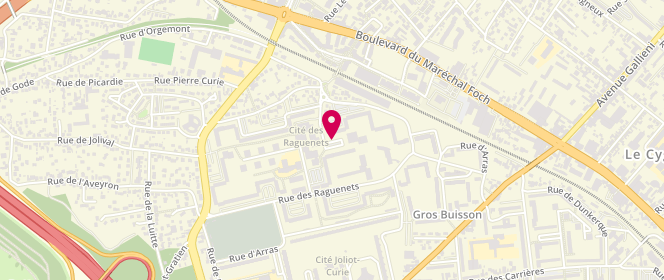 Plan de Local Jeunes des Raguenets, Square Georgette Agutte, 95210 Saint-Gratien