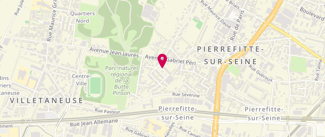 Plan de Ecole élémentaire Roselyne Boivin, Rue Barbara, 93380 Pierrefitte-sur-Seine