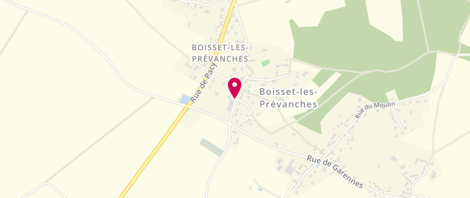 Plan de Accueil de Boisset les Prévanches, 4 Rue de l'École, 27120 Boisset-les-Prévanches