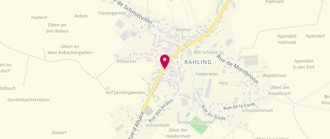 Plan de Opal Rahling - périscolaire, 11 Rue d'Alsace, 57410 Rahling