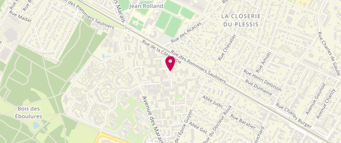 Plan de Centre Maternel de Loisirs, Rue des Hayettes, 95130 Franconville