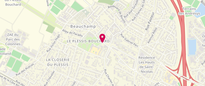 Plan de Accueil de loisirs Anne Franck, 3 Ter Rue Pierre Brossolette, 95130 Le Plessis-Bouchard