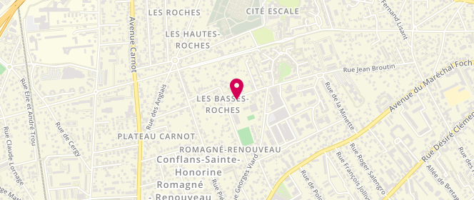 Plan de Accueil de loisirs - Les Basses Roches - Maternel et Elementaire, 8 Rue des Basses Roches, 78700 Conflans-Sainte-Honorine