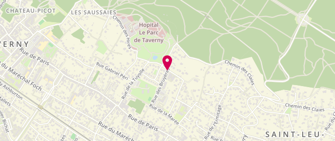 Plan de Centre de loisirs primaire Les Aulnayes, 39 Rue des Aulnayes, 95150 Taverny