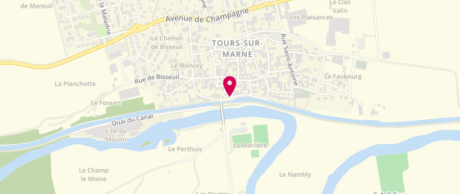 Plan de Accueil de loisirs Tours sur Marne, Rue du Pont, 51150 Tours-sur-Marne