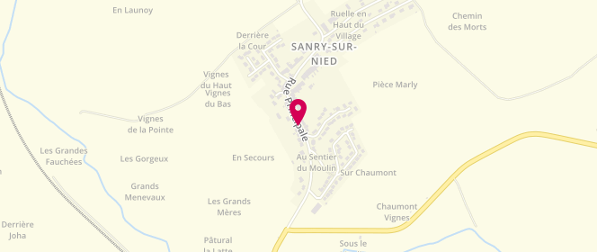 Plan de Mairie De Sanry-Sur-Nied - périscolaire, 55 Rue Principale, 57530 Sanry-sur-Nied