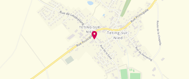 Plan de Les Têt' En Joie Teting Sur Nied - périscolaire/extrascolaire, 2 Rue de la Gare, 57385 Teting-sur-Nied