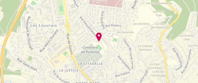 Plan de Accueil de loisirs du Centre Familial des Cordeliers, 2 Rue Auguste Rodin, 95300 Pontoise