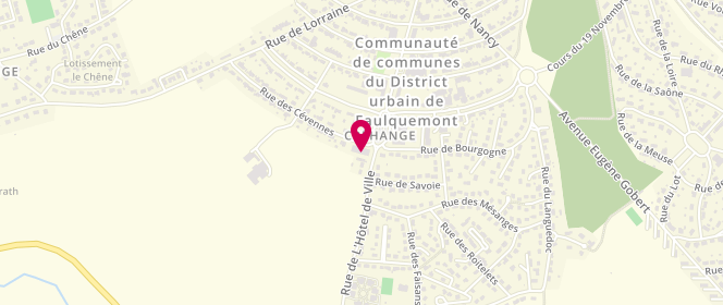 Plan de Centre Social Creanto extrascolaire, 4 Rue de Metz, 57690 Créhange